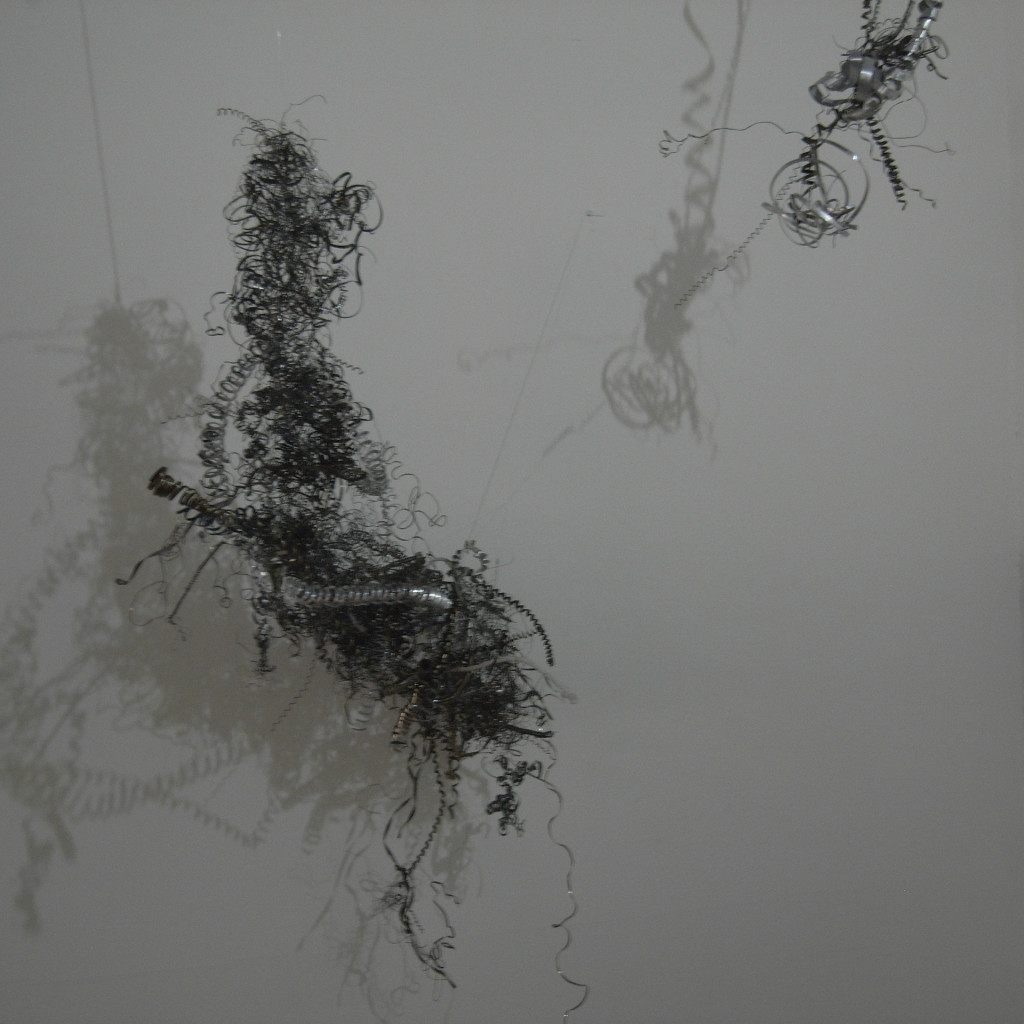 Wang Yu-Chen "This is the End..." - metal waste as 3D drawings.. but why should this be the end..?